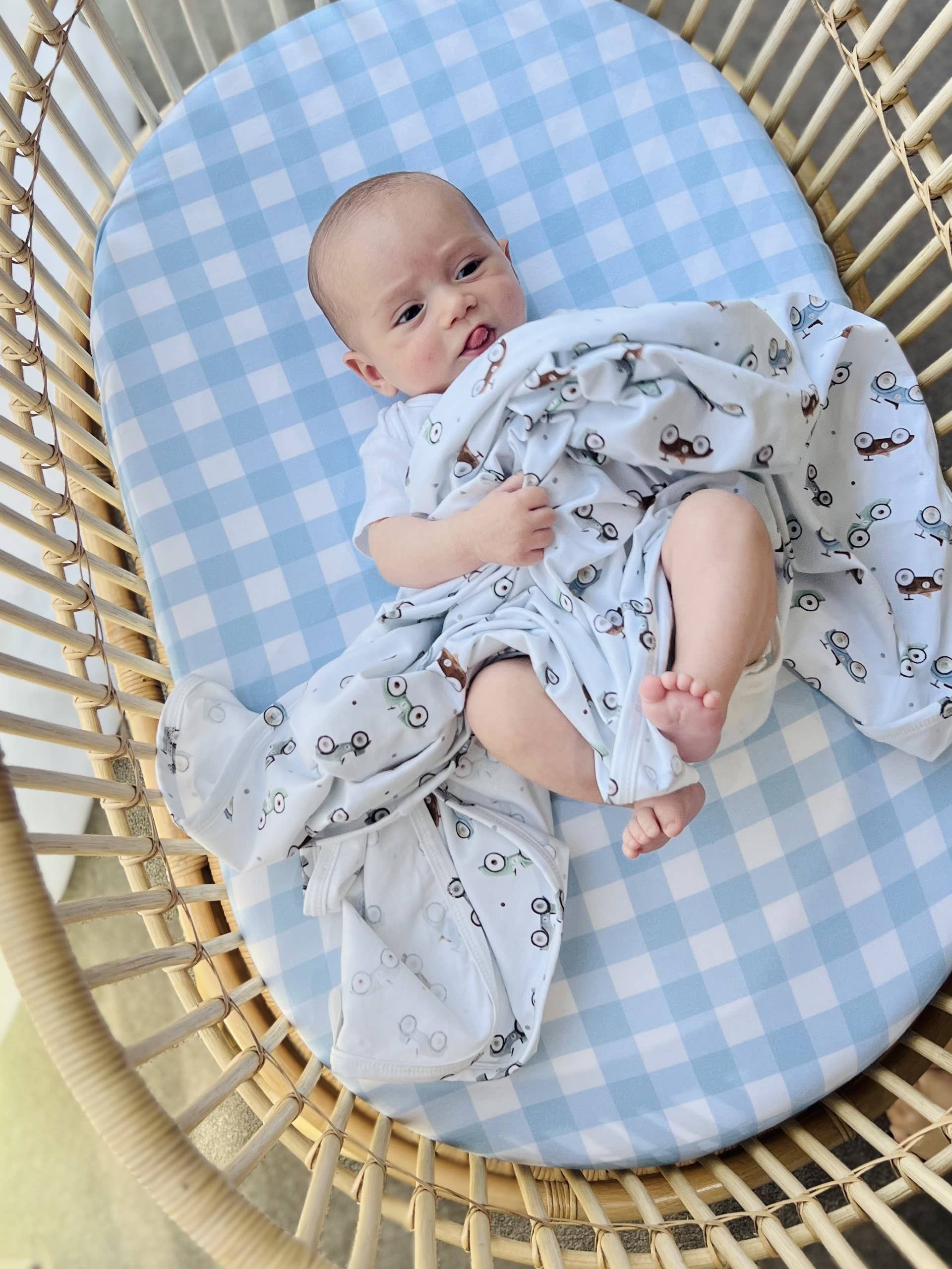 Mini & Me Sheet Blue Gingham Cotmakers