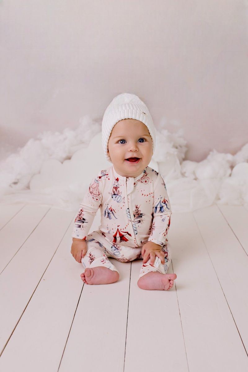 Circus Bunnies Bamboo Zipsuit - Confetti Kidz