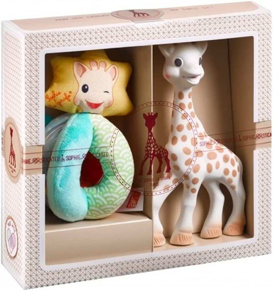 Sophie la girafe Sophiesticated Original Teether with Soft and Sense Rattle Gift Set