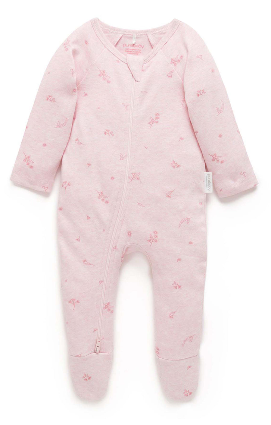 Purebaby Premmie Zip Growsuit