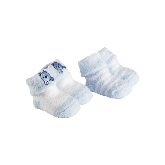 Playette - Chenille Bootie Sock 2 Pack Various Colours