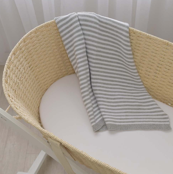 Living Textiles 2PK Moses/Pram Fitted Sheets Cotmakers