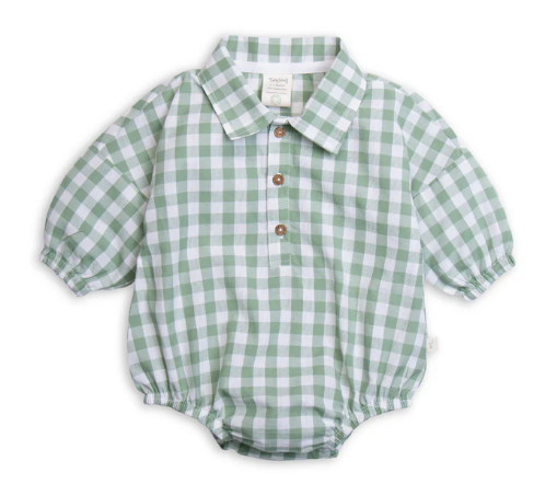 Tiny Twig - Body Suit Polo Gingham