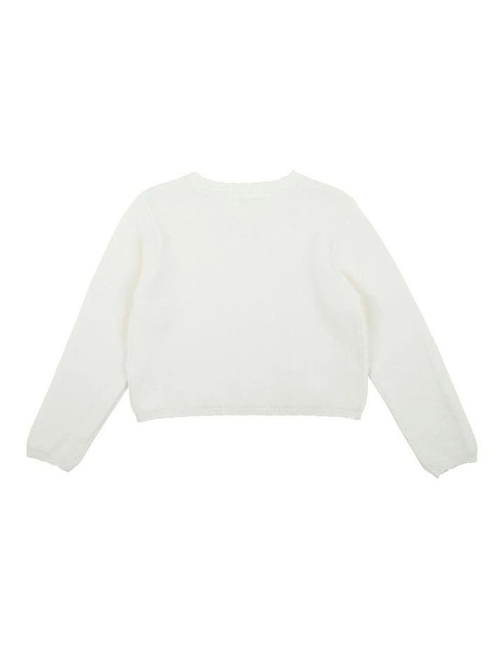 Scalloped Edge Organic Cardigan - Bebe