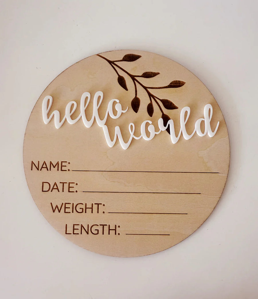 Timber Tinkers - Classic Birth Announcement Disc