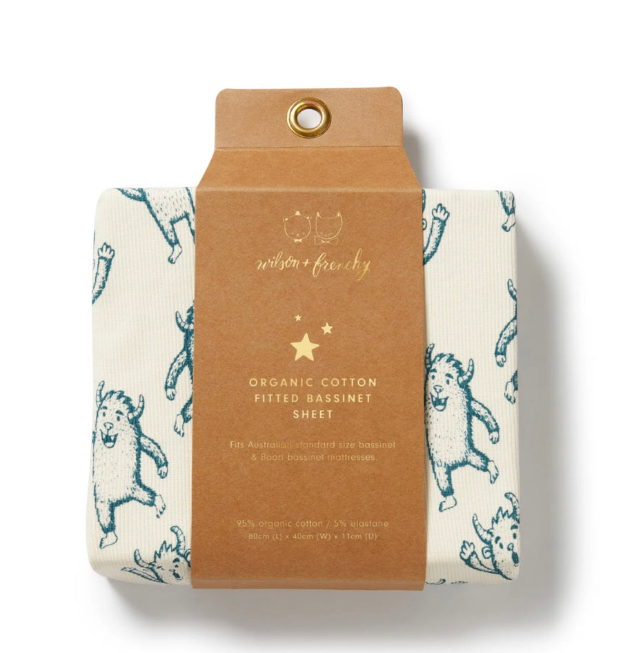 Wilson and Frenchy Yeti Organic Bassinet Sheet