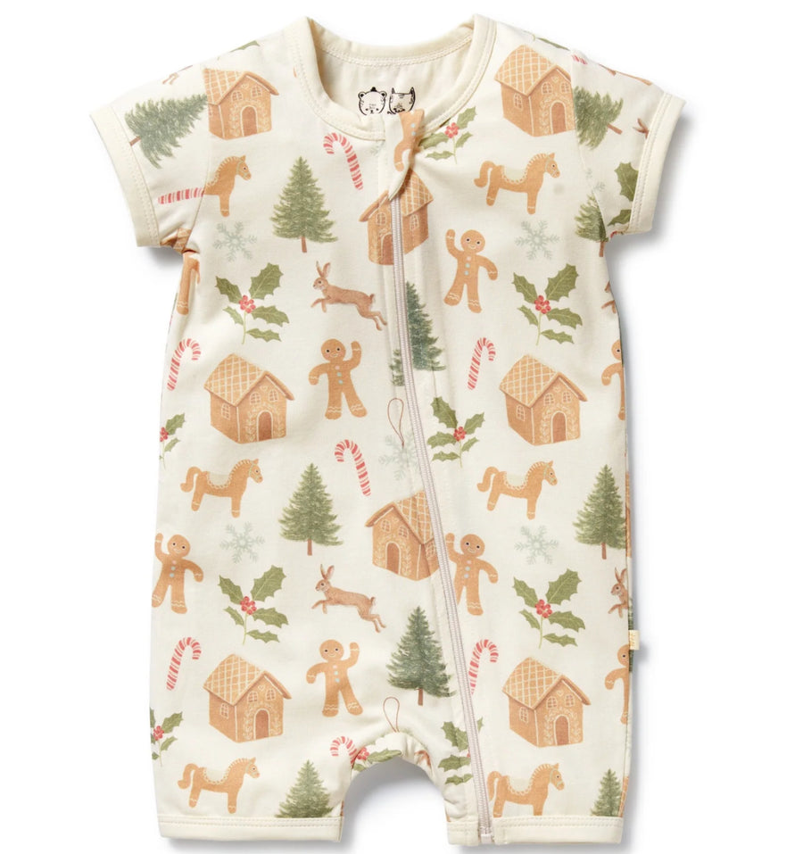 Wilson and Frenchy - Holly Jolly Organic Boyleg Zipsuit