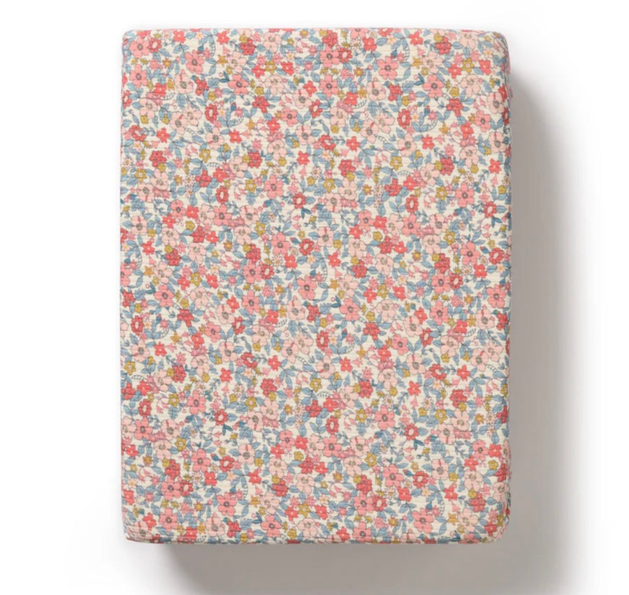 Wilson and Frenchy Summer Bloom Organic Bassinet Sheet