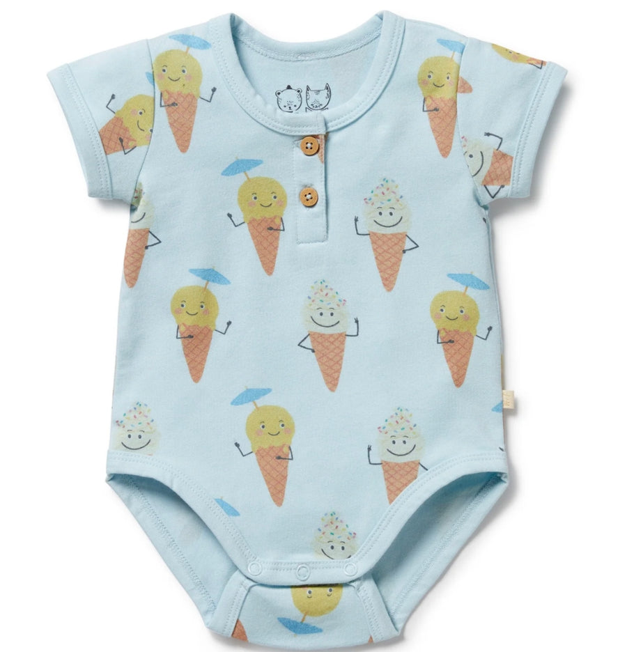 Wilson and Frenchy - Frosty Friends Organic Henley Bodysuit