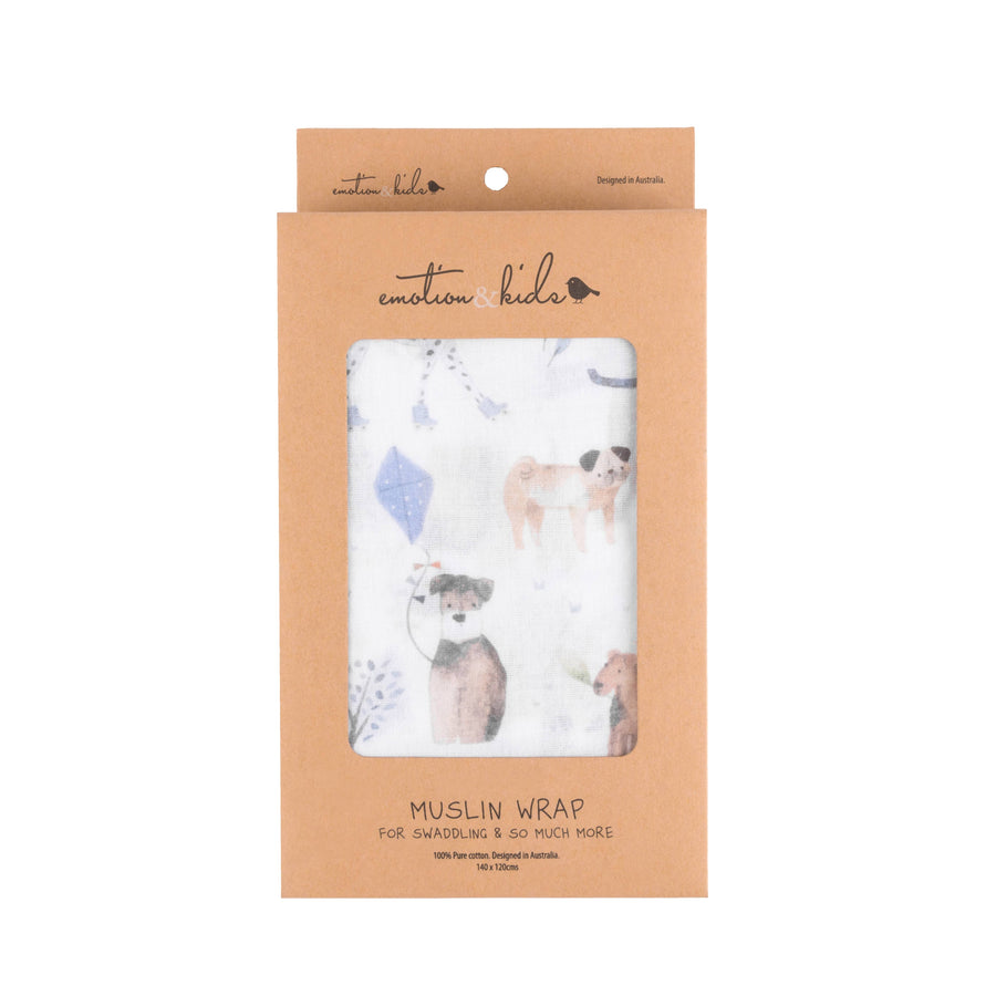 Dogs Day Out Muslin Wrap/Swaddle