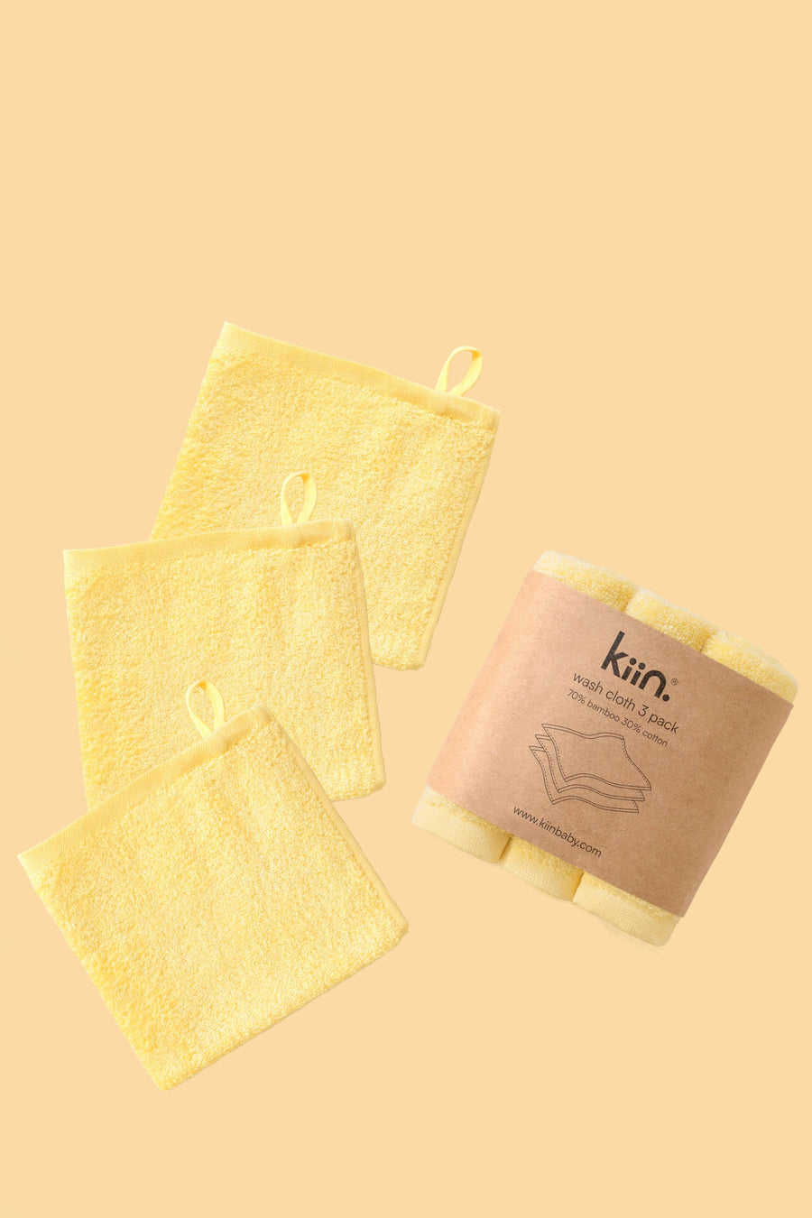 Kiin Wash Cloths 3 Pack