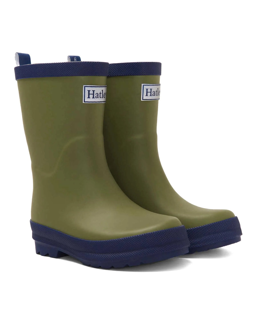 Classic Kids Rain Boot- Forest Green Matte