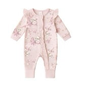 Whimsical Whale Bamboo Zipsuit - Confetti Kidz