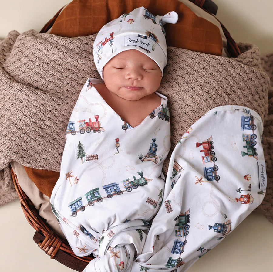 Snuggle Hunny Organic Jersey Wrap & Beanie Set