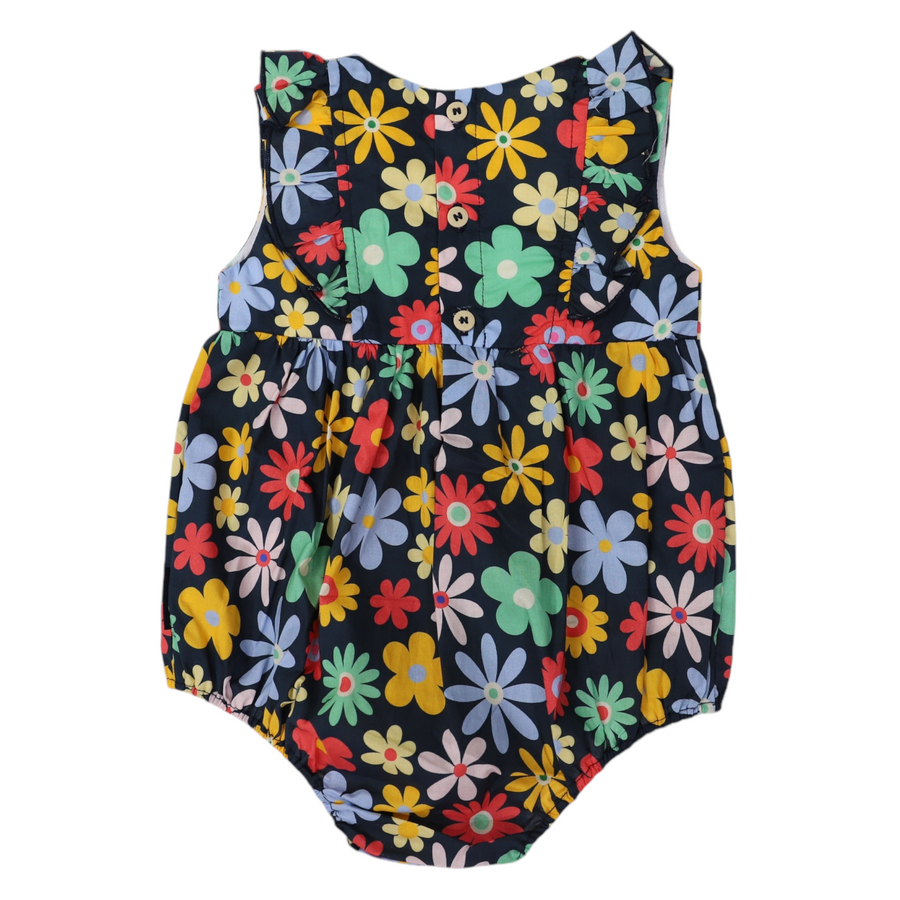 Korango - Flower Print Woven Frill Sunsuit