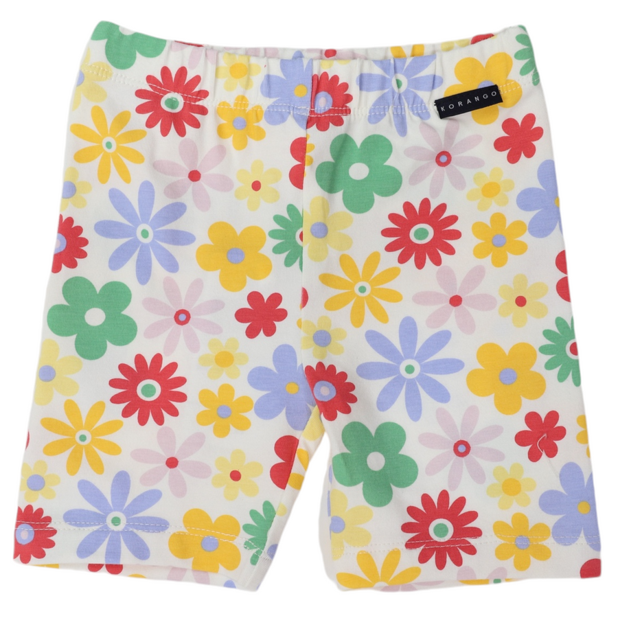 Korango - Flower Print Cotton Bike Shorts