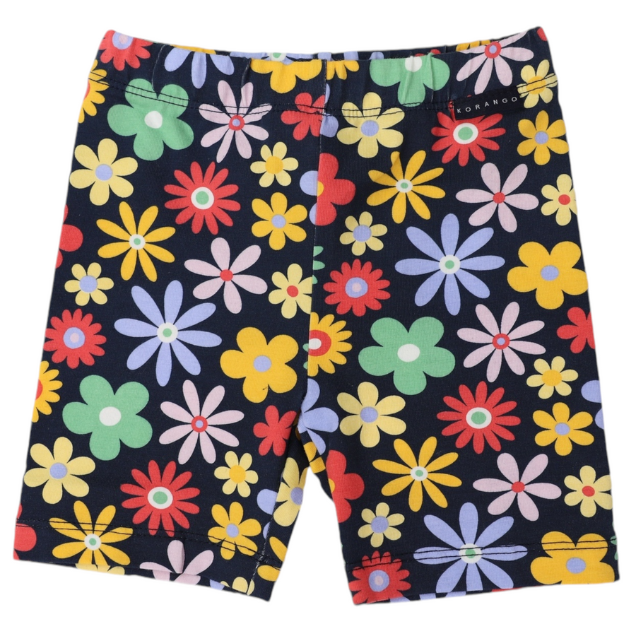 Korango - Flower Print Cotton Bike Shorts