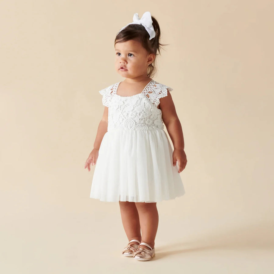 Designer Kidz -  Angie Lace Romper