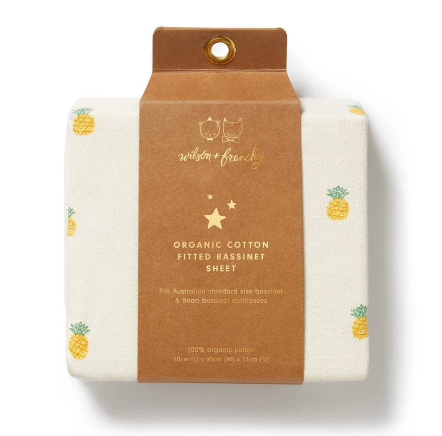 Wilson and Frenchy Piney Pals Organic Bassinet Sheet
