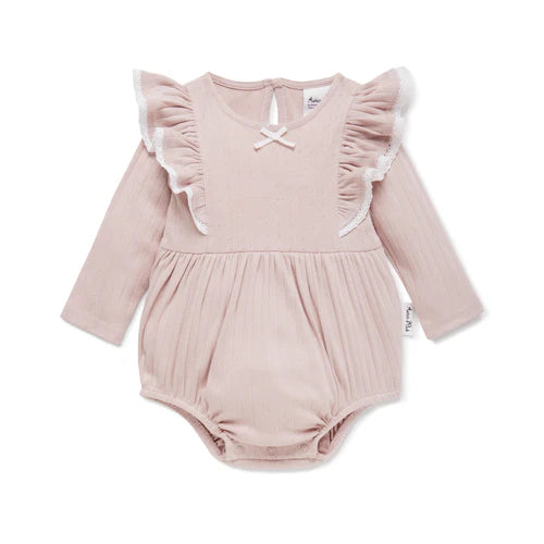 Aster and Oak - Pale Mauve Bubble Romper