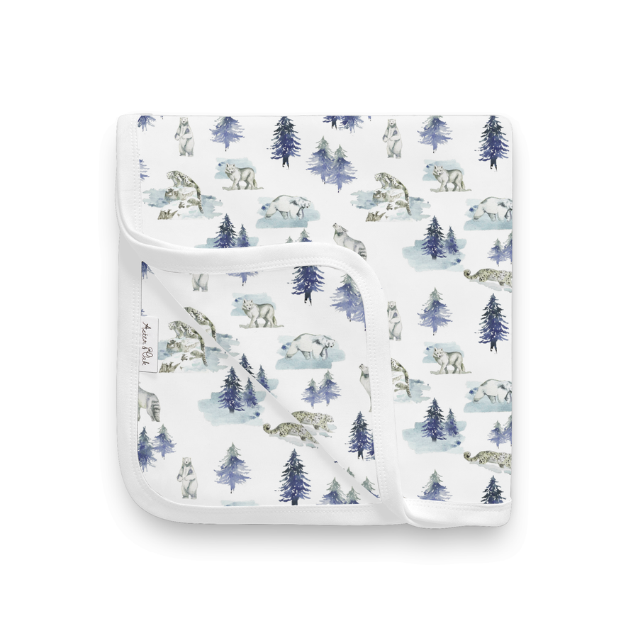 Aster and Oak Snow Animals Jersey Wrap