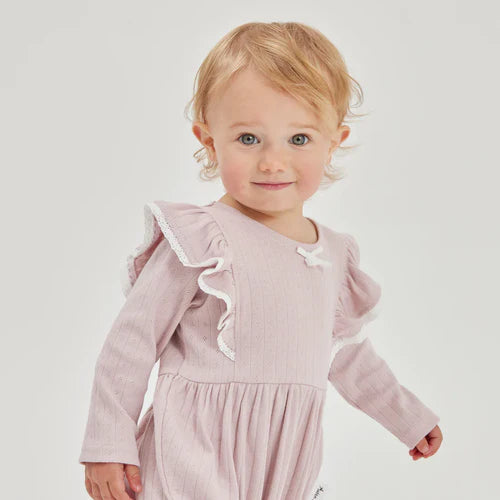 Aster and Oak - Pale Mauve Bubble Romper