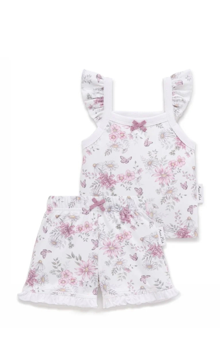 Aster and Oak - Daisy Floral Ruffle Set