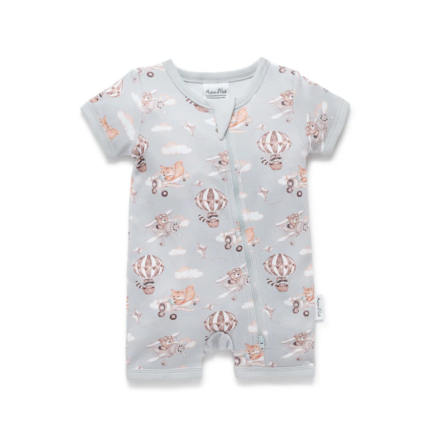Flying Friends Zip Romper