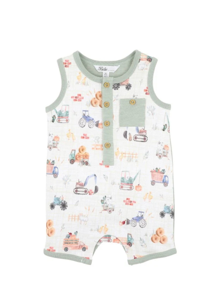Clayton Print Sheep Romper