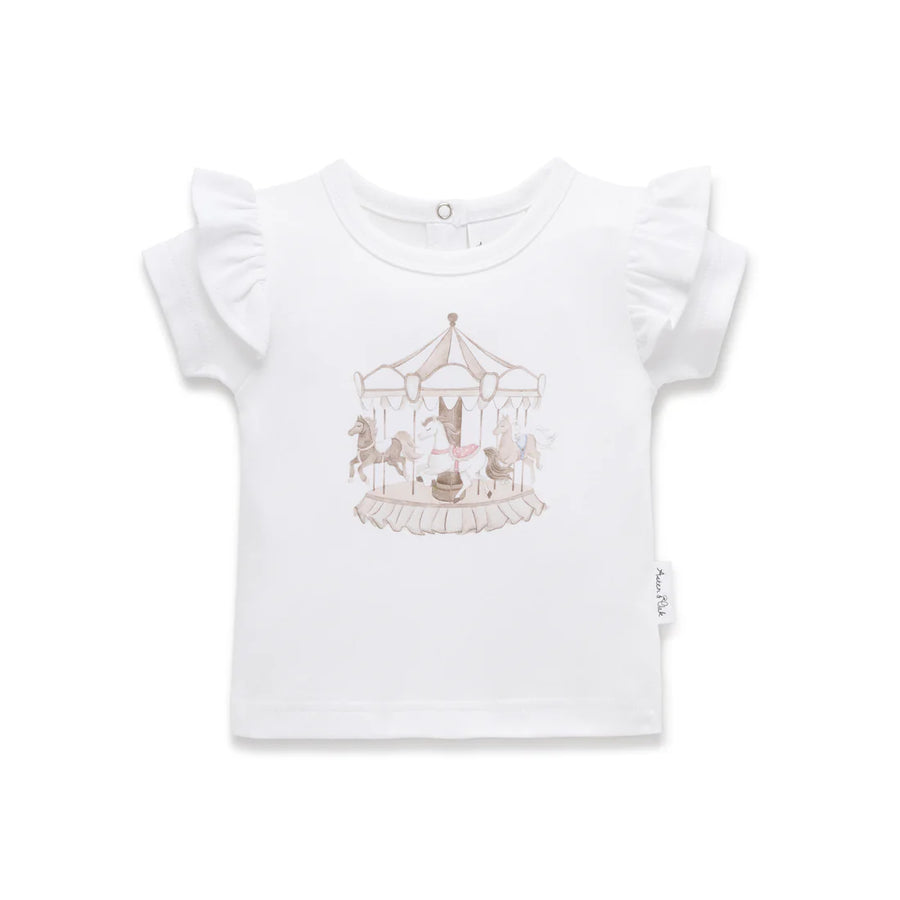 Carousel Print Flutter Tee