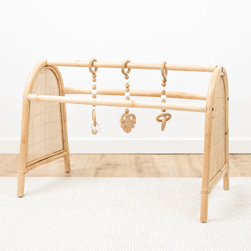 Cushii x Rattan Play Gym with Toys