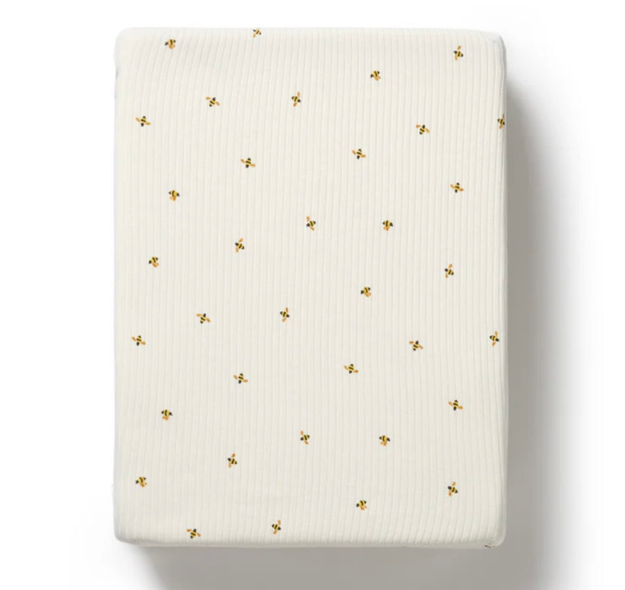 Wilson and Frenchy Frosty Friends Organic Jersey Cot Sheet