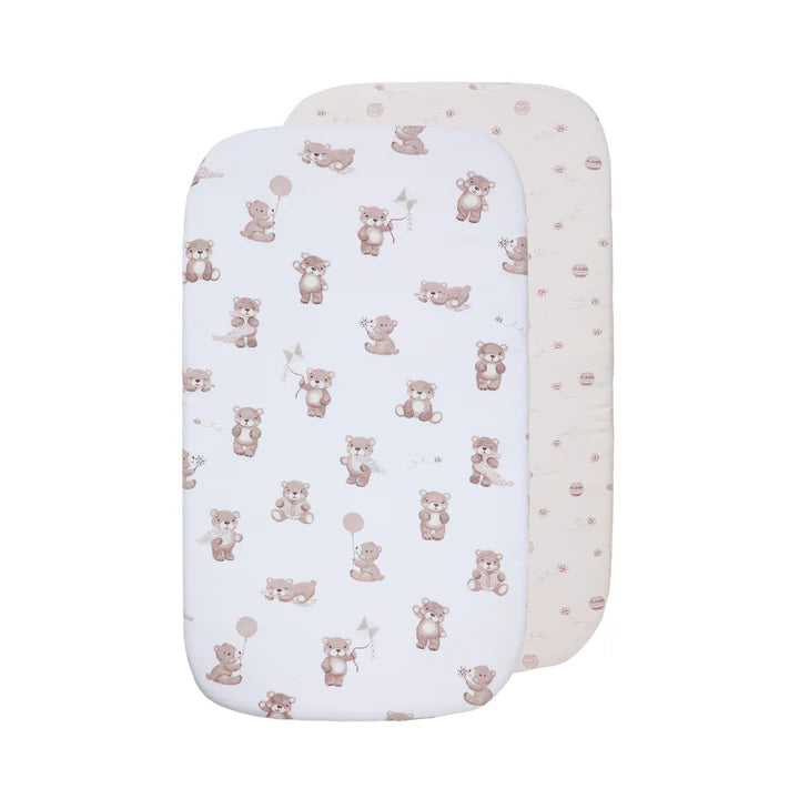 Living Textiles Bedside Bassinet Fitted Sheet 2PK