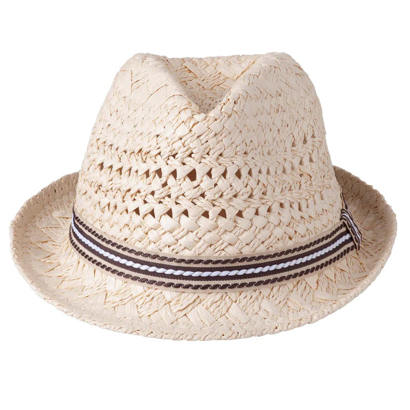 Designer Kidz Straw Trilby Hat