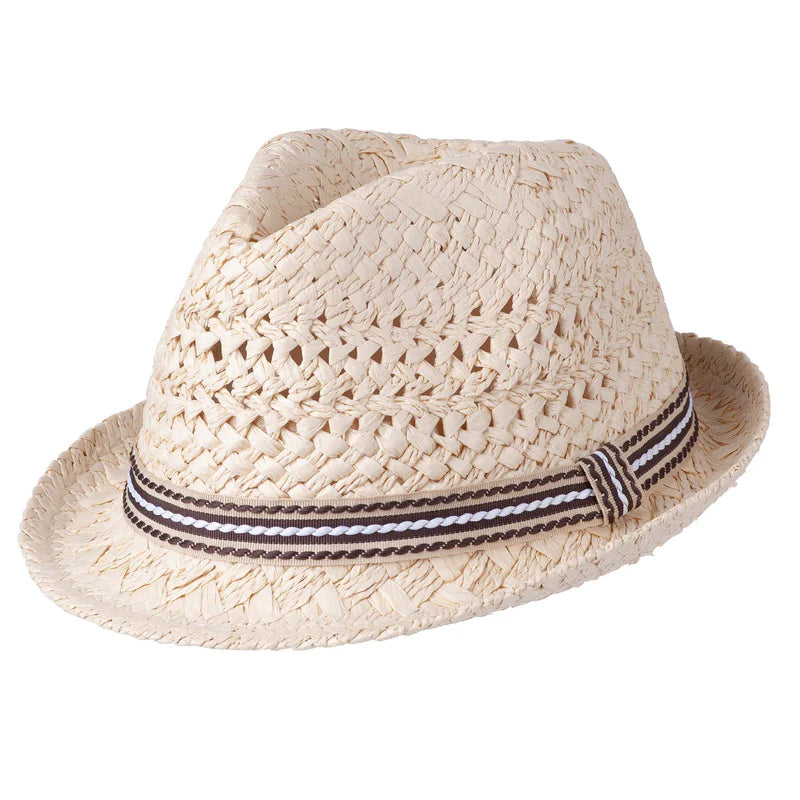 Designer Kidz Straw Trilby Hat