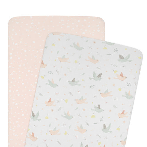 Living Textiles 2pk Bassinet Fitted Sheet Set