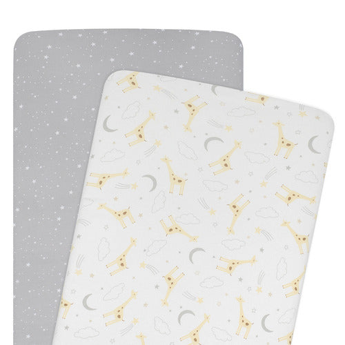 Living Textiles 2pk Bassinet Fitted Sheet Set