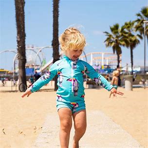 Cheeky Chickadee - Long Sleeve Zip Swimmers