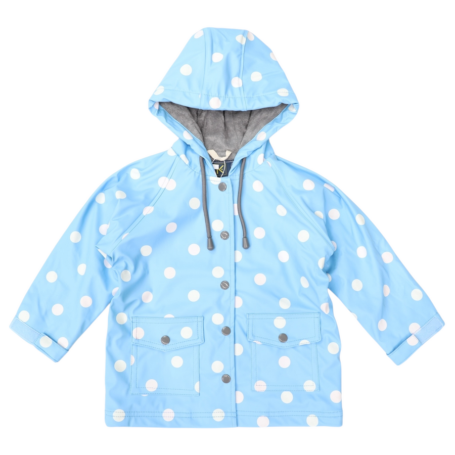 Korango Blue Colour Change Polkadot Raincoat