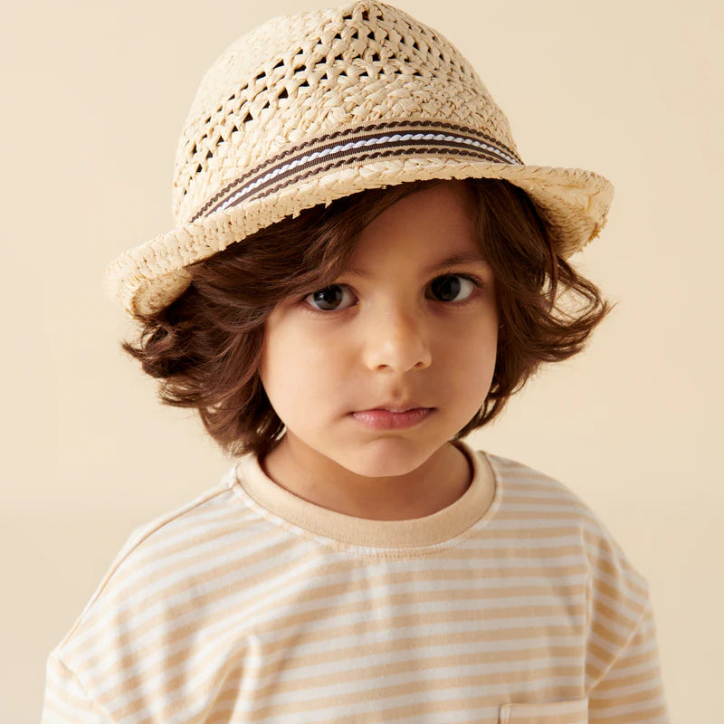 Designer Kidz Straw Trilby Hat