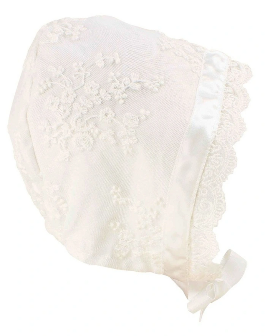 Bebe Lace Bonnet - Ivory