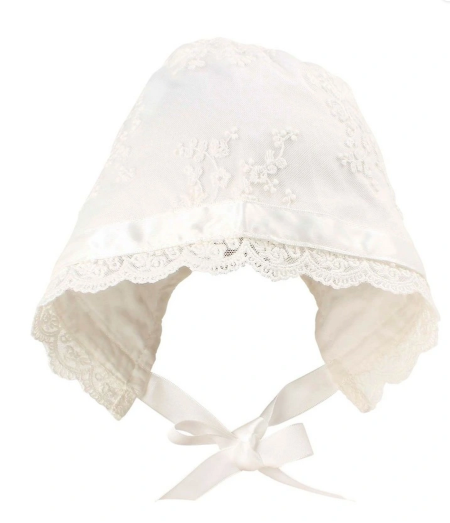 Bebe Lace Bonnet - Ivory