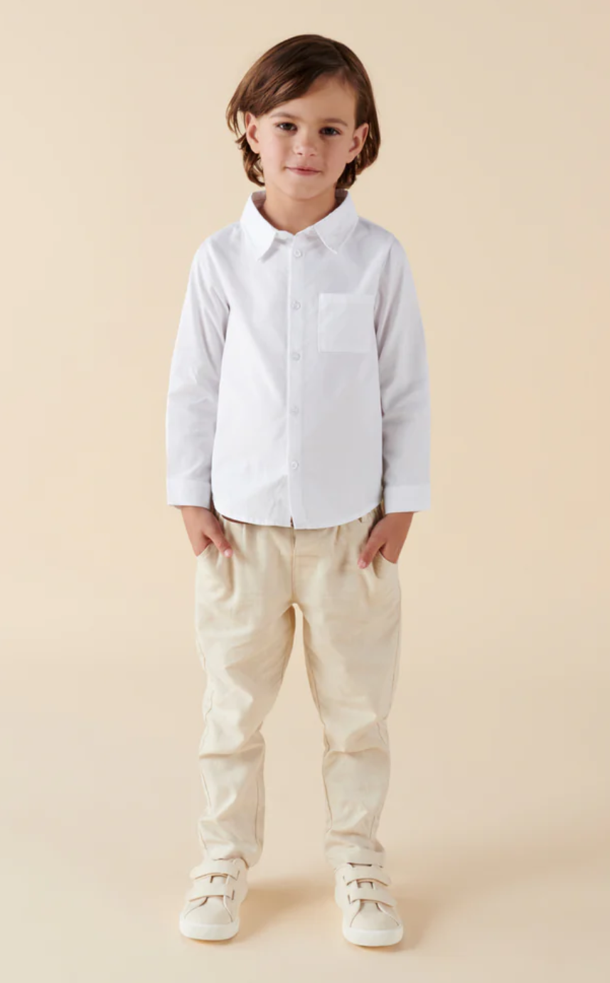 Designer Kidz Jackson Formal Shirt - White