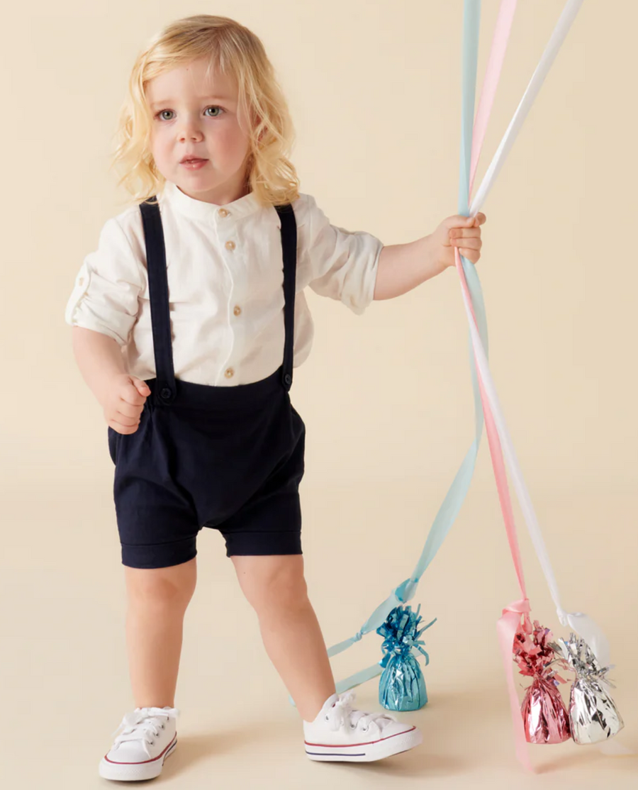 Finley Linen Suspender Shorts