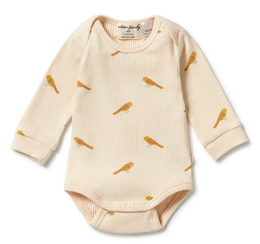 Wilson and Frenchy - Tweet Tweet Ribbed Bodysuit