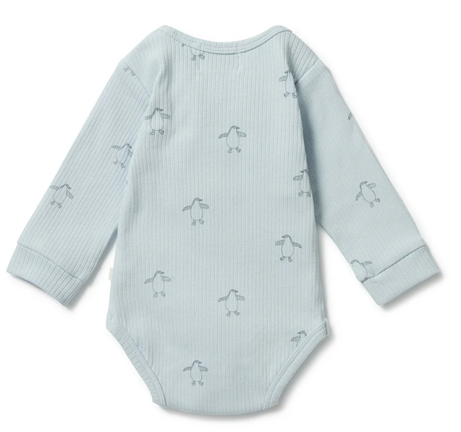 Wilson and Frenchy - Little Penguin Ribbed Bodysuit