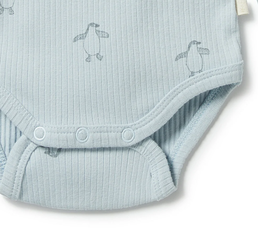 Wilson and Frenchy - Little Penguin Ribbed Bodysuit