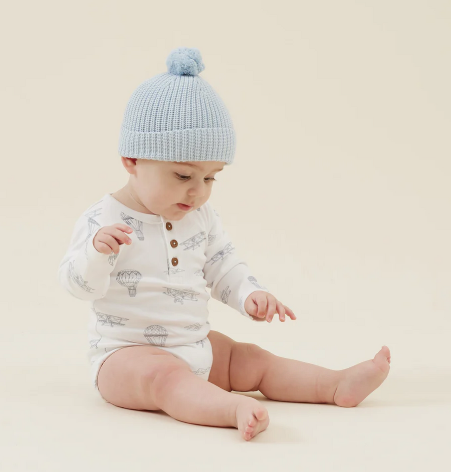 Aster and Oak - Air Balloon Henley Onesie