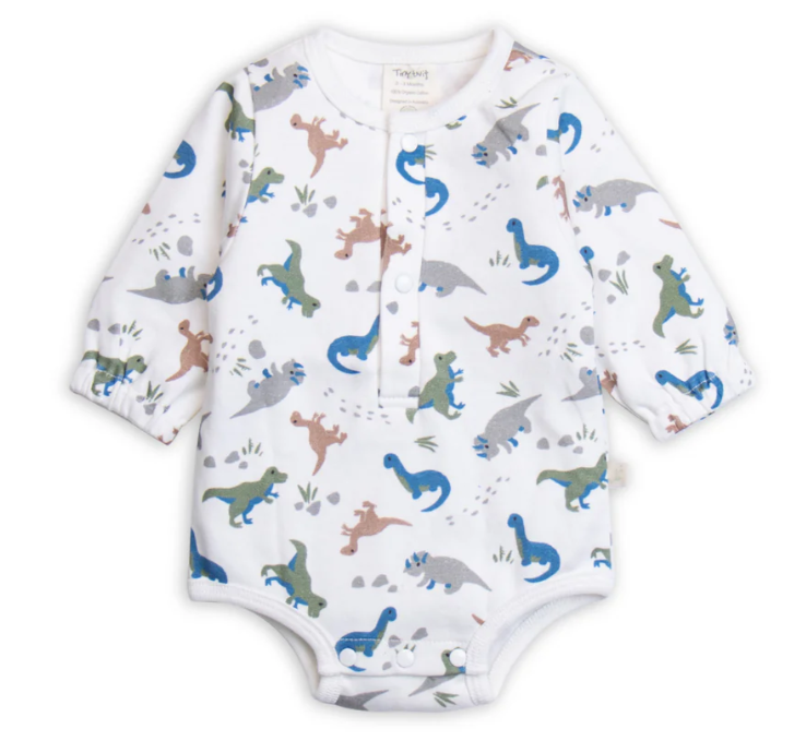 Tiny Twig - Dino Henley Bodysuit