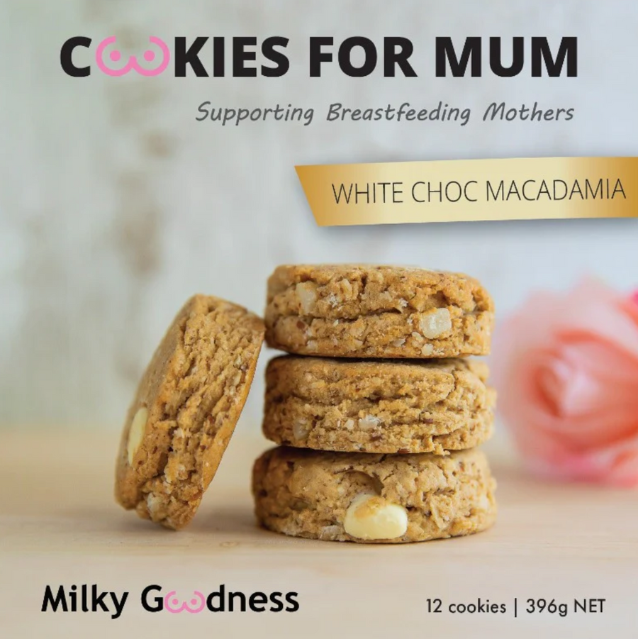 MilkyGoodness White Choc Macadamia lactation cookies